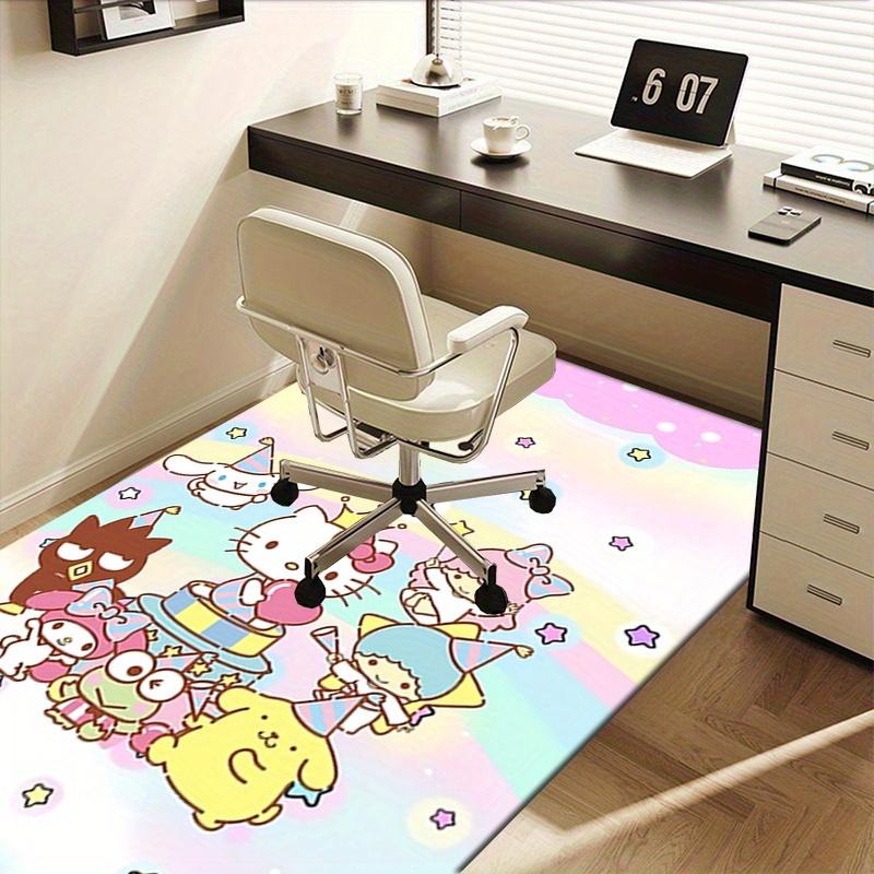Office Rug Hello Kitty, Celebration Anti-Slip Rug, Machine Washable for Living Room, Bedroom, Office, Multiple Sizes, Bedroom Mat, Decorative Mat, Dur
