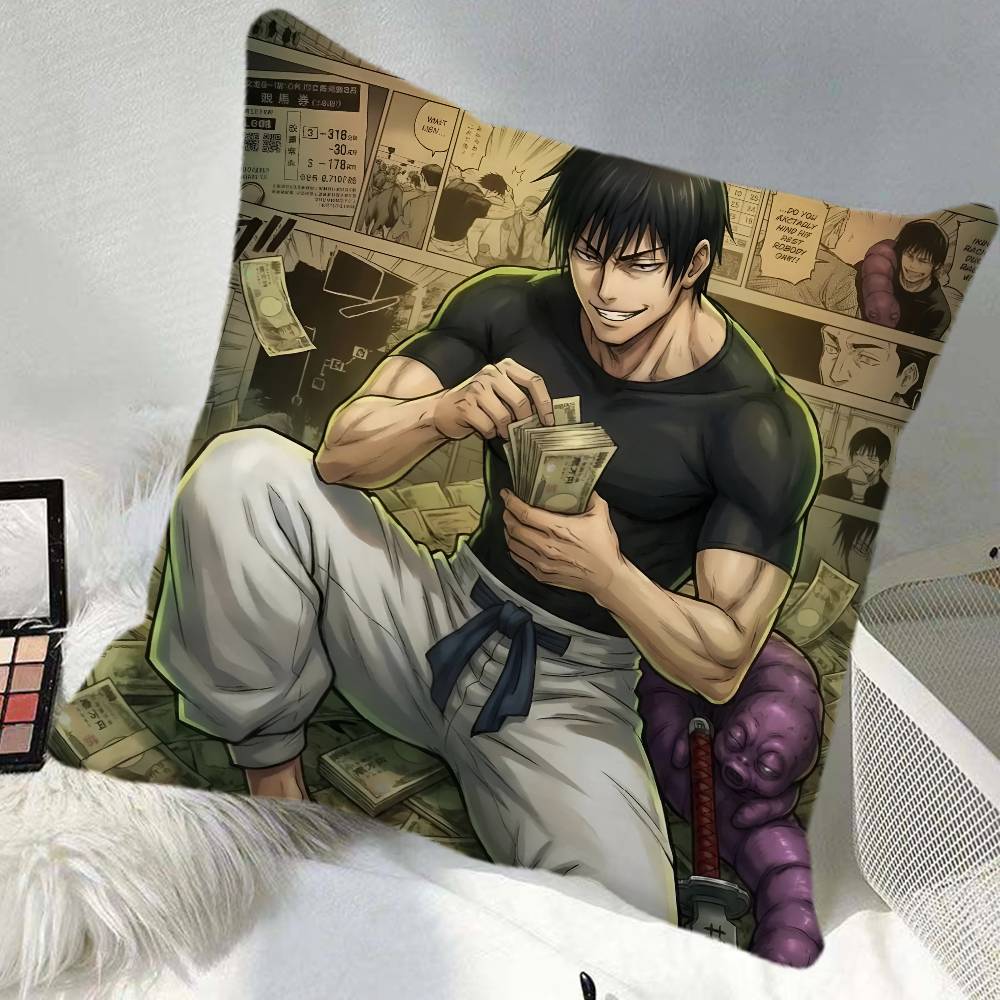 Anime KKaisen Pillow Case Square Pillow Bedroom Sofa Leisure Comfort Cushion Car Home Decoration