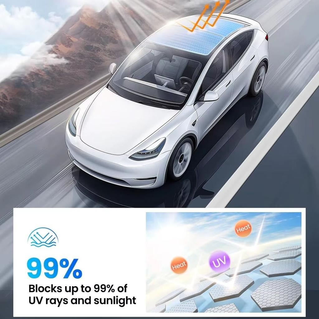 GEWT6 Солнцезащитные шторки для Tesla Model 3 Highland 2026 Model Y Ледяная ткань Пряжка Солнцезащитный козырек Стекло Переднее Заднее Люк на крыше Аксессуары