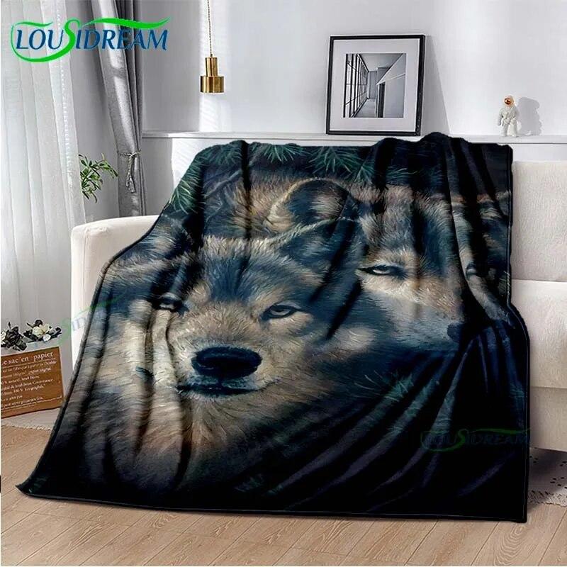 Wolf Throw Blanket Kids Game Sofa Blanket Adults and Children Blanket Blanket for Bed Picnic Blanket Blankets for Beds