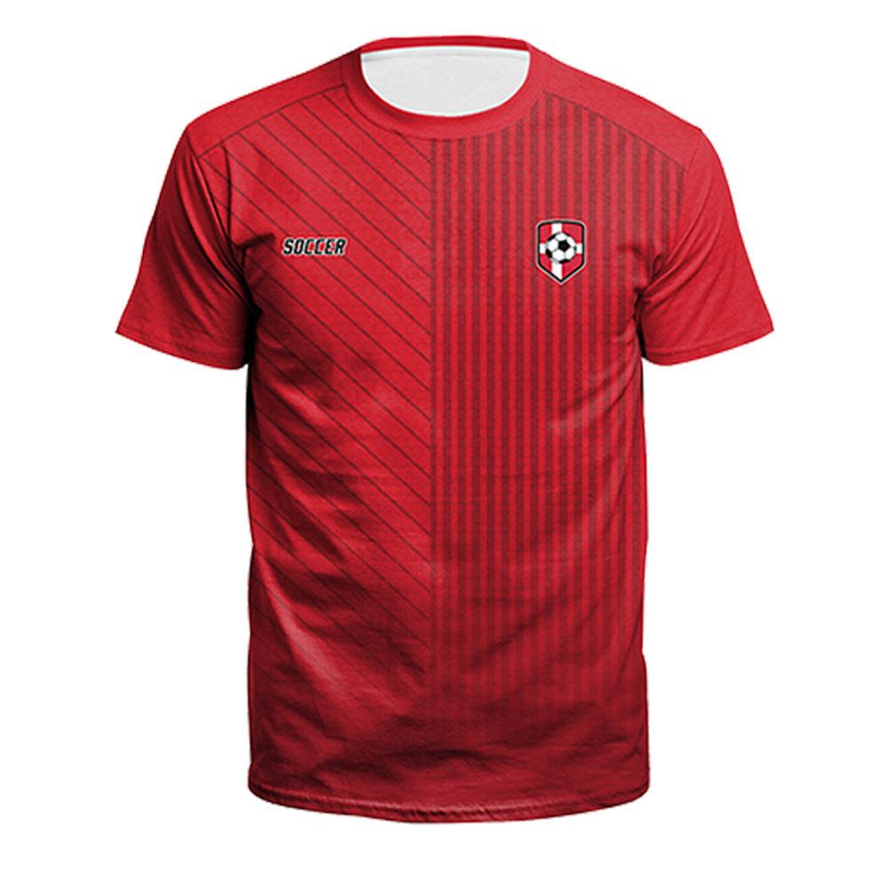 Qatar Football World Cup Fan Cheering Digital Printed Short Sleeved Needle Eye T-shirt