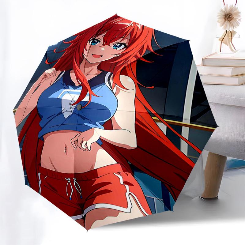 1pc Outdoor Umbrella with Anime Character Design - Automatic Opening/Closing, Portable 3-Fold Design, 8-Bone Iron Frame - Perfect Gift for Fans,
