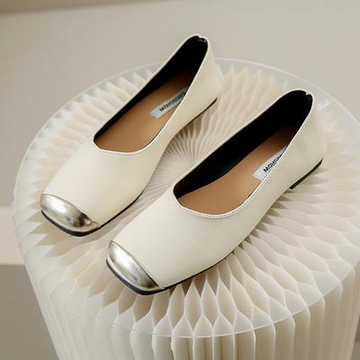 CRLAYDK 2024 Новые Летние Женские Туфли Мэри Джейн, Балетки, Нарядные Повседневные Офисные Балетки, Квадратный Носок Пэчворк, Слипоны, Вечерние Лоферы