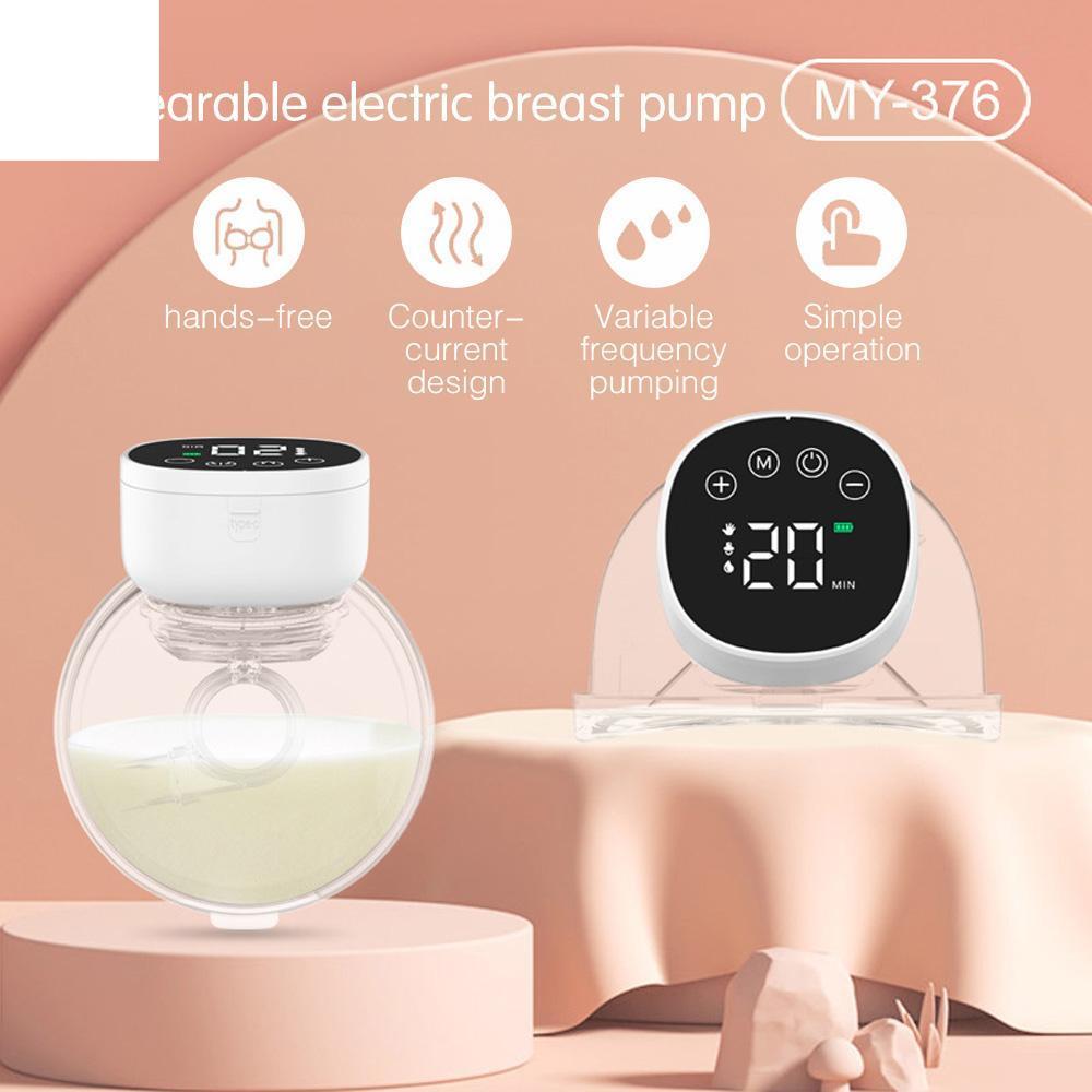 MY376 Переносной электрический молокоотсос Hands Free Бесшумный невидимый молокоотсос 3 режима 9 уровней