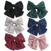 Elegant Double Bow Hair Clip Silk Like Hair Pin Retro Headbands with Clips Female Ponytail Clips Fashion Hair Accessories Girls