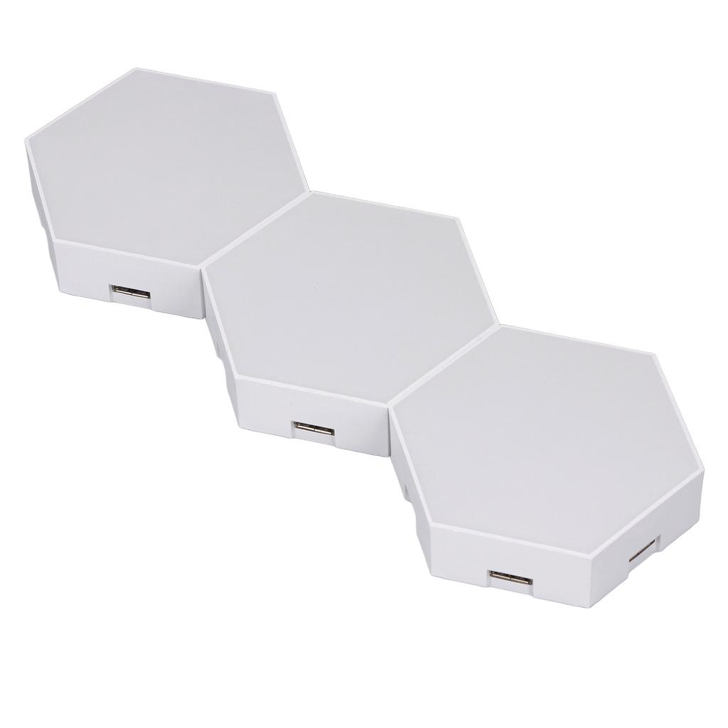 10 Sets Hexagonal Lights Colorful RGB LED Geometry Splicing Wall Lamp Remote and Touch Control USB Cable Powered