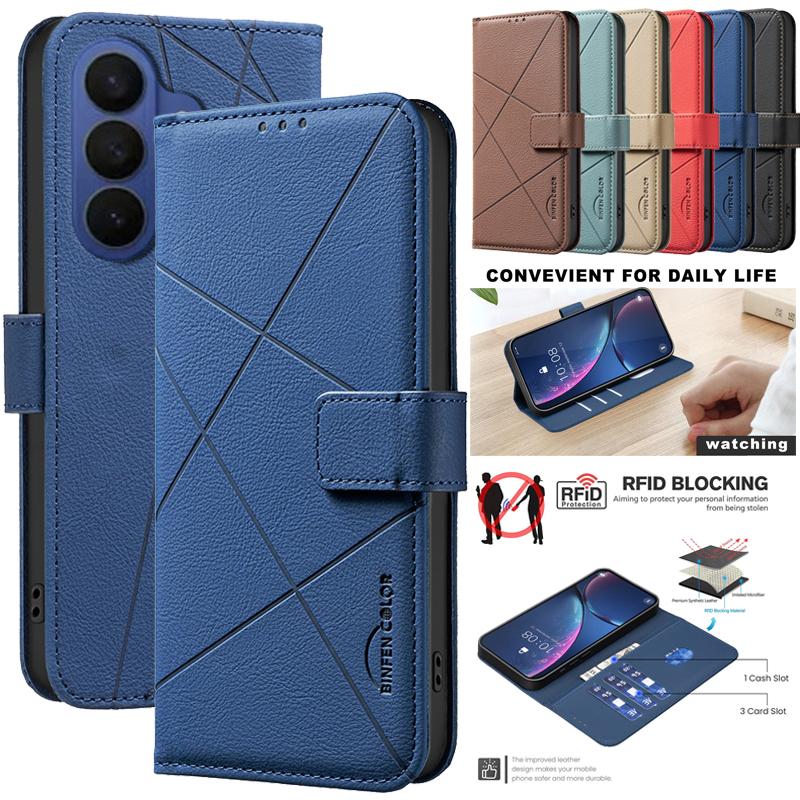 Кошелек с RFID-защитой, чехол-книжка для Samsung Galaxy A57 A37 A27 A17 5G A07 4G Coque, чехол для телефона, кожаные чехлы, защитные сумки, Fundas