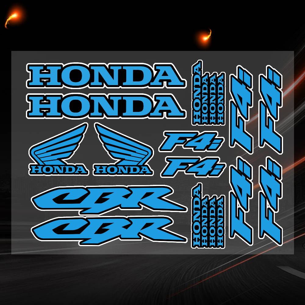 BLUE HONDA-S   Decal Set High Quality Printed and Cut Stickers Motorcycle Sticker ZB4
