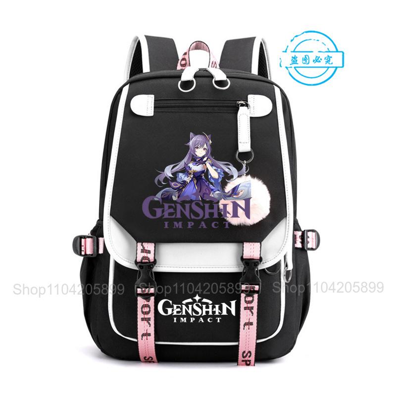 Рюкзак Genshin Impact Аниме Mochila Большая Вместимость Школьная Сумка Студенческий Рюкзак Для Девочек Мальчиков Повседневная Школьная Сумка Kawaii Подарок