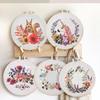 FEIJIEAST DIY Europe Embroidery Handcraft Needlework Cross Stitch Kit Cotton Embroidery Painting Embroidery Hoop