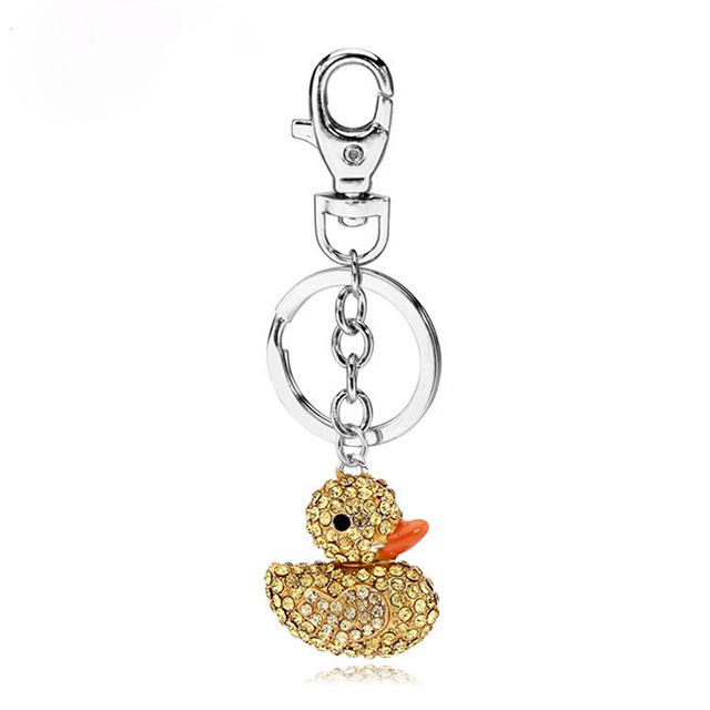 Классический брелок в виде желтой утки, подвеска для украшения сумки для девочки, изысканные подвесные аксессуары для автомобиля, небольшие подарки