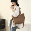 Сумка через плечо Женская однотонная сумка Большая вместительная портативная холщовая сумка через плечо