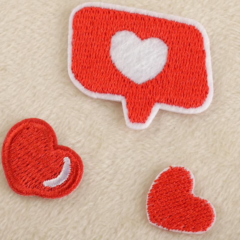 Нашивка вышитая наклейка аксессуары для одежды мультфильм любовь аксессуары для одежды наклейка вышитая этикетка DIY аксессуары маленькая наклейка на ткань
