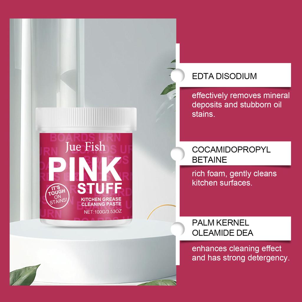 JUE FISH Kitchen Degreasing Cleaning Cream Gentle Multi-Purpose Cleaning Cream Removes Heavy Kitchen Grease Cleaning