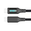 USB2.0 Type C на Type C Кабель для быстрой зарядки USB2.0 Usb C Шнур со светодиодным дисплеем PD240W Кабель для быстрой зарядки 48 Мбит/с