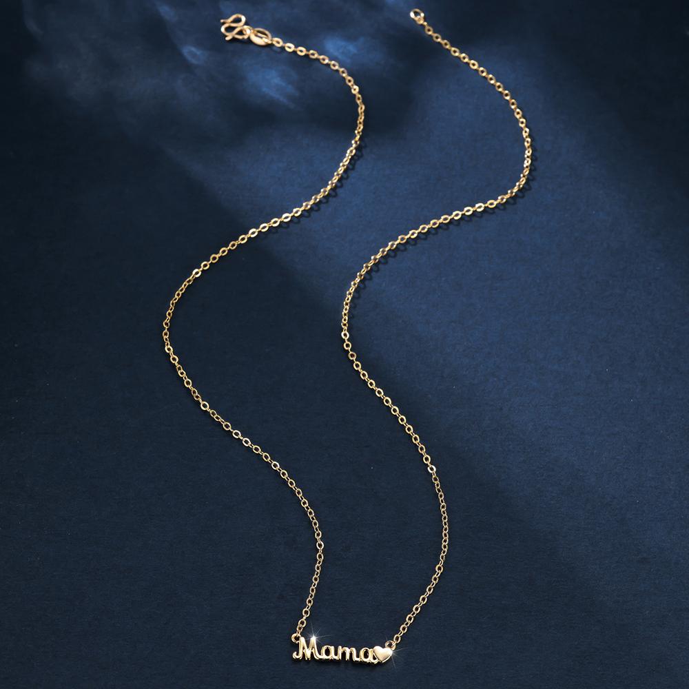 Ожерелье с подвеской в ​​виде буквы «Мама» золотого цвета, цепочка на шею, колье, модные семейные украшения, подарок на день матери для мамы