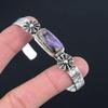 Daughters Day Sale Charoite Stone Wedding Bangle Bracelet 925 Sterling Silver