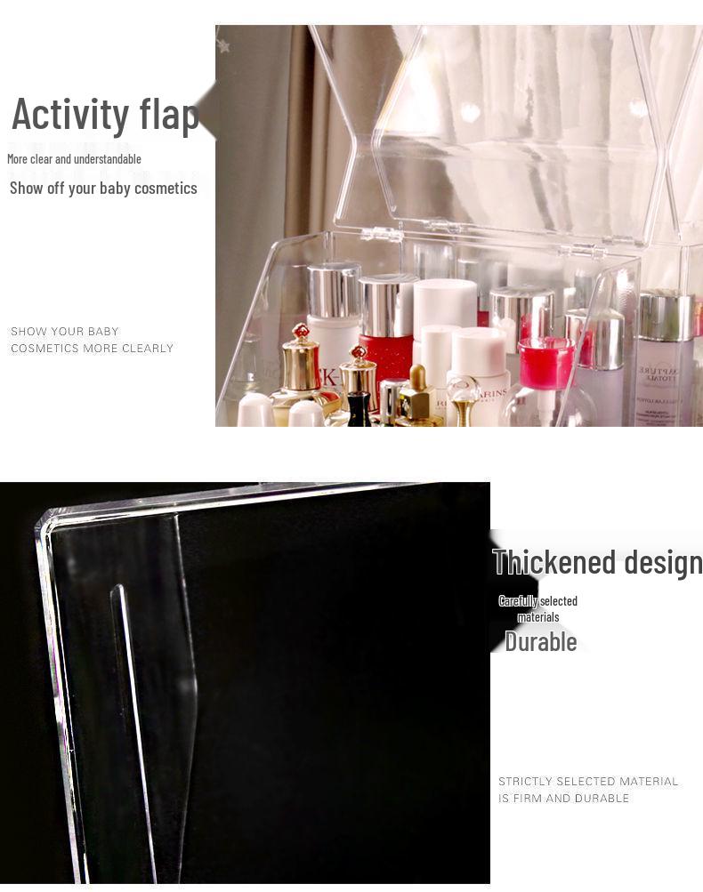 Прозрачный пыленепроницаемый органайзер для косметики большой вместимости для помады и средств по уходу за кожей