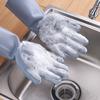 Silicone Dishwashing Gloves Dish Washing and Laundry Insulated Kitchen Cleaning Household Scrubber Gloves Pet Bathing Gloves