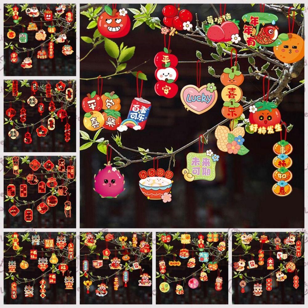 Zodiac Snake Snake Year Hanging Pendants Chinese Style Potted Plants Hanging Card  Spring Festival
