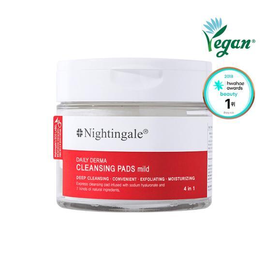 NIGHTINGALE Очищающая подушечка Daily Derma Mild (70 листов)