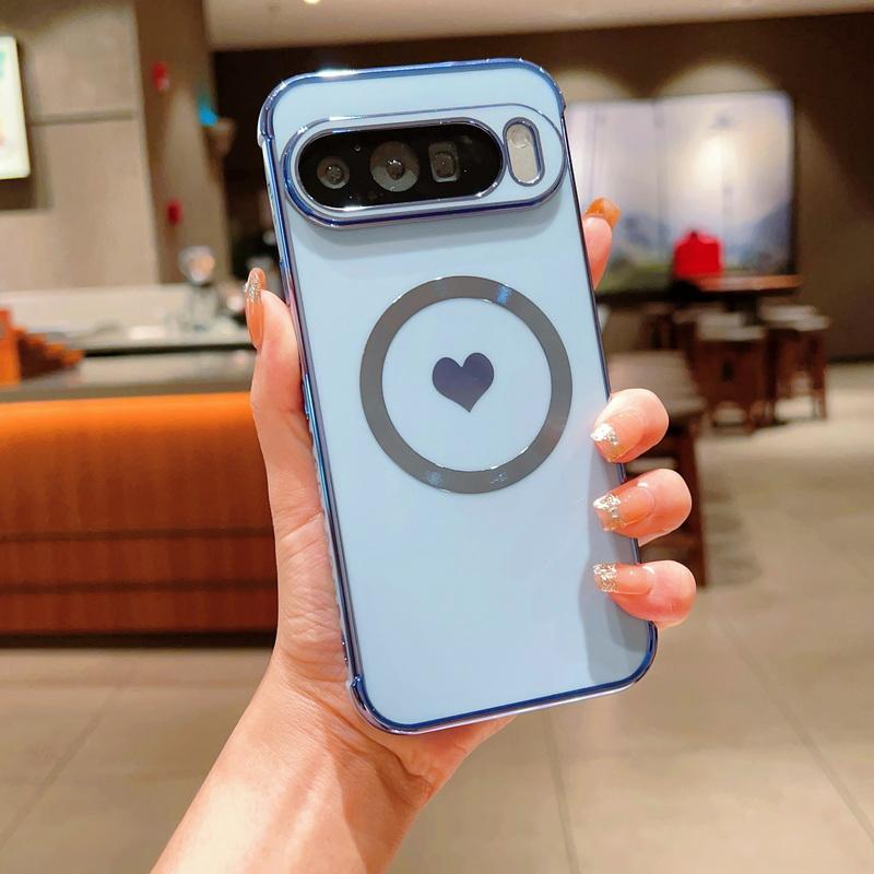 Роскошный чехол из ТПУ с принтом сердечек для Google Pixel 9 Pro XL, 8 Pro, 7A - Тонкий, противоударный, совместимый с MagSafe