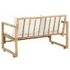 2-seater Garden Sofa In Bamboo with Cushions - VIDAXL