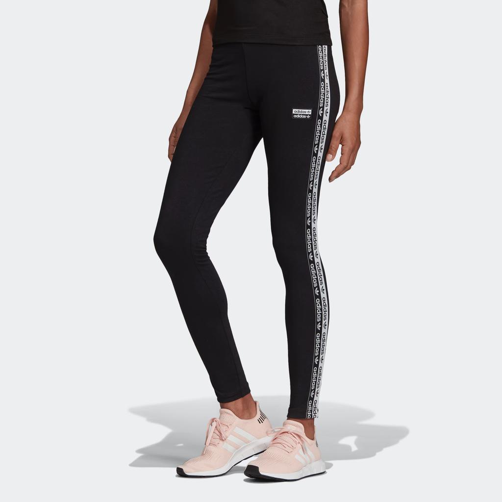 Adidas Originals Tights TAPE Sports Pants Women's Black EC0750