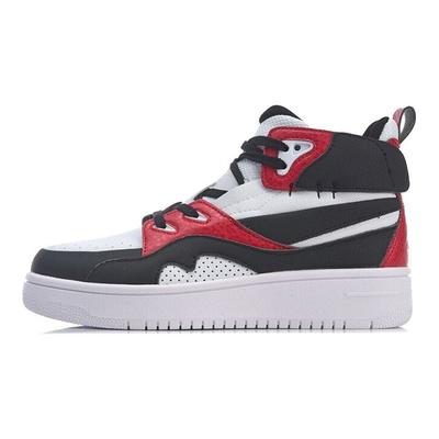Подкладка из кожи, повседневные, нескользящие, дышащие, легкие, прочные, сбалансированные, средней высоты, детские кроссовки для скейтбординга, детские кроссовки белого, черного, красного цветов YKCR012-3