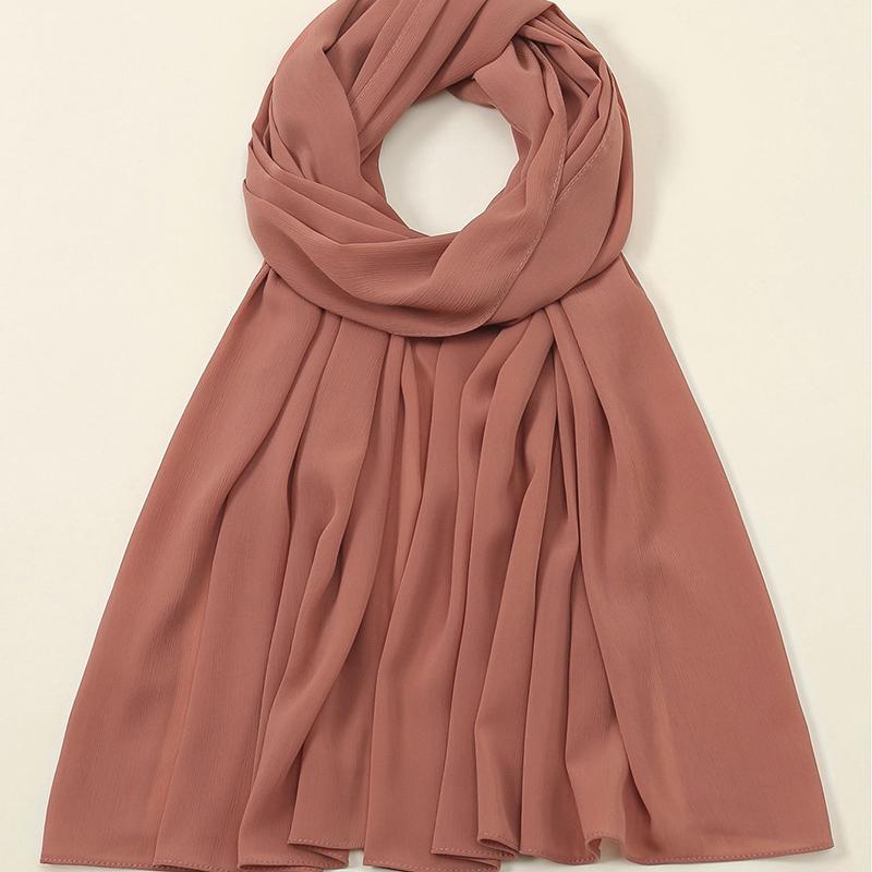 Высококачественные Хиджабы из Креп-Жоржета, Шарф из Мятой Шифон, Женский Мусульманский Платок, Модные Длинные Шали, Повязка на Голову 180*70СМ