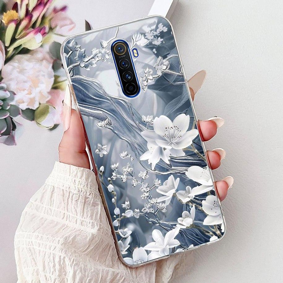 For Realme X2 Pro Case RMX1931 Cover Popular Flower Soft Clear Silicone Back Cover For Realme X2 XT Bumper RMX1921 RMX1992 Funda