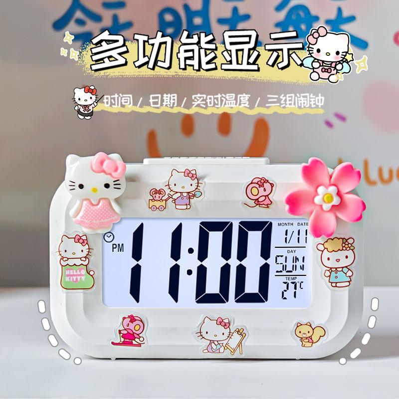Big Bow Alarm Clock Mini Luminous Clock Multifunctional Cute Silent Portable Student Desktop Clock Clock