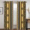 Cheap Modern Luxury Brands Design Baroque Black Gold Fashion 2 Pieces Free Shipping Window Curtain For Living Room Bedroom Decor