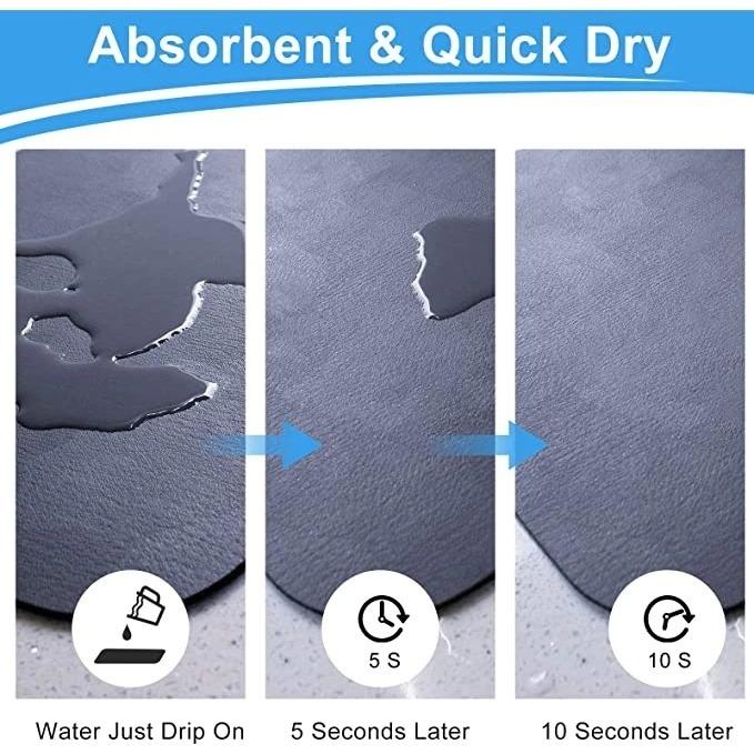 Супервпитывающий большой кухонный абсорбирующий коврик, противоскользящий коврик для сушки кофейной посуды, коврик для посуды, коврик для посуды