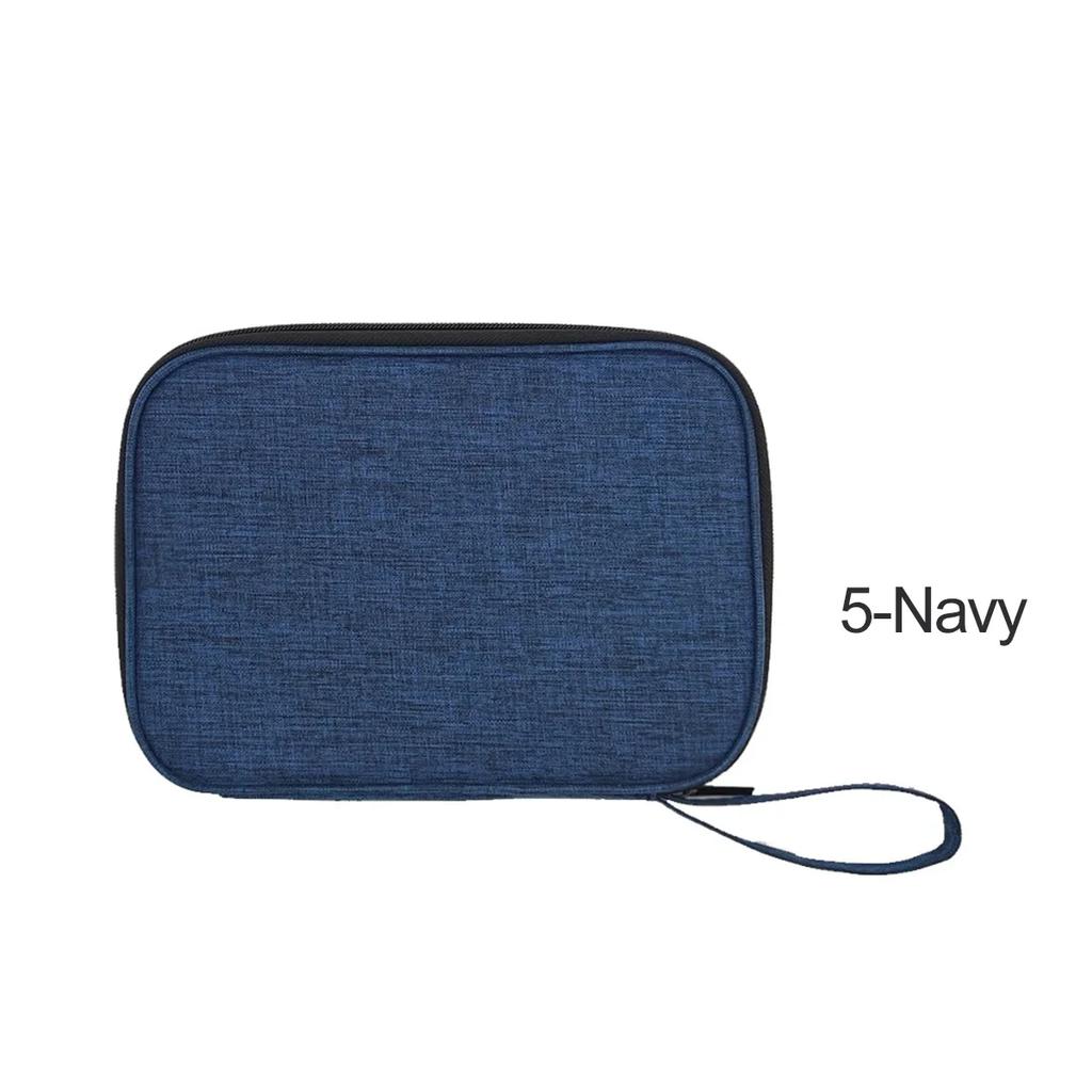 Сумка Многофункциональная Дорожная для переноски для хранения ремешков для часов Сумка-чехол Портативный кейс Коробка для кабеля для передачи данных Водонепроницаемая ткань 300D