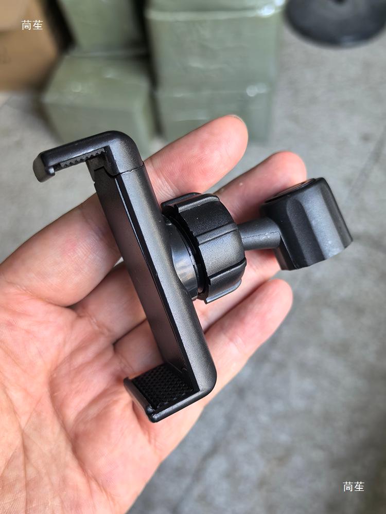 1/4 Turn 17mm Ball Head Phone Tripod Mount with Universal Swivel Bracket, Clip, and 360° Adapter for Live Streaming.