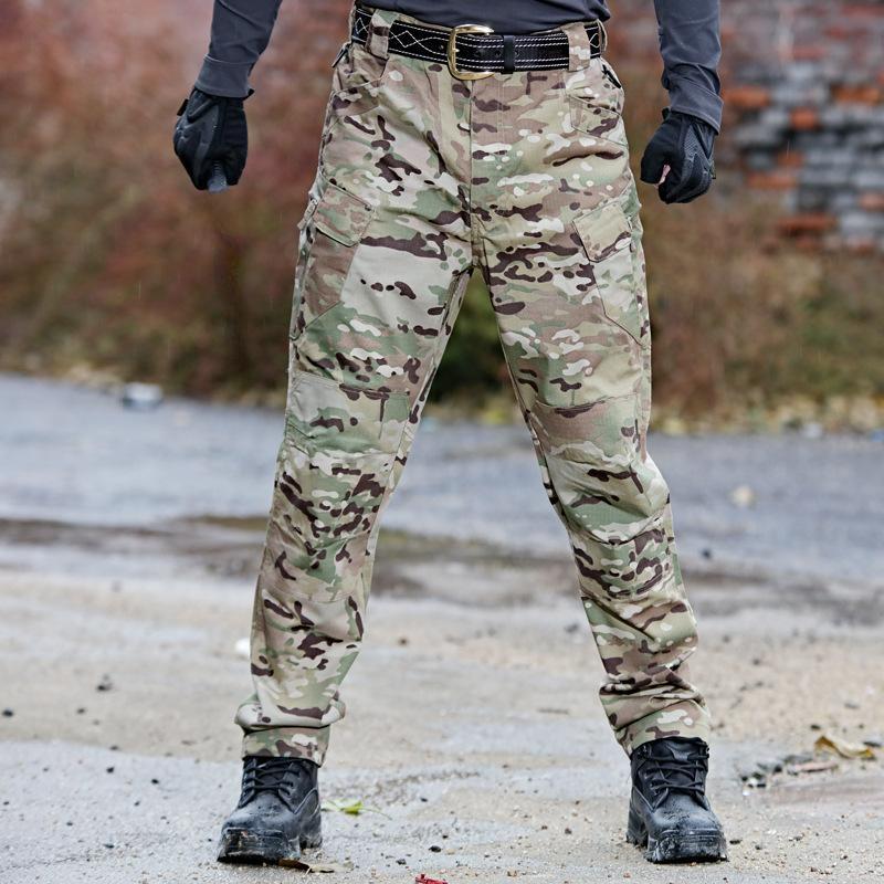 Мужские камуфляжные брюки спецназа, рабочие брюки, осенние уличные брюки с несколькими карманами, тренировочные брюки, военные камуфляжные брюки