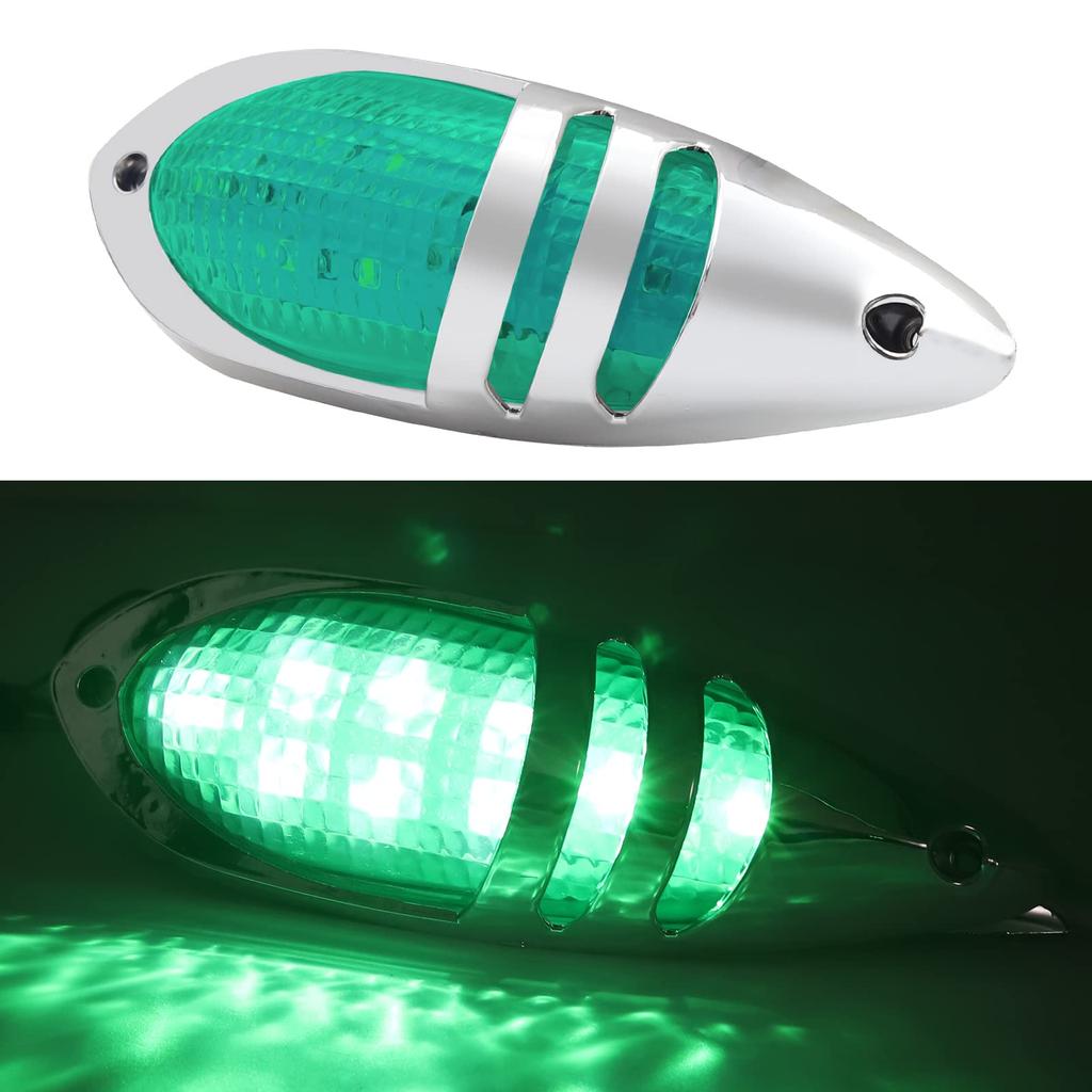 Светодиодный габаритный фонарь 12 В 24 В, универсальный боковой габаритный фонарь, передний задний габаритный фонарь для прицепа, зеленый кемпер,