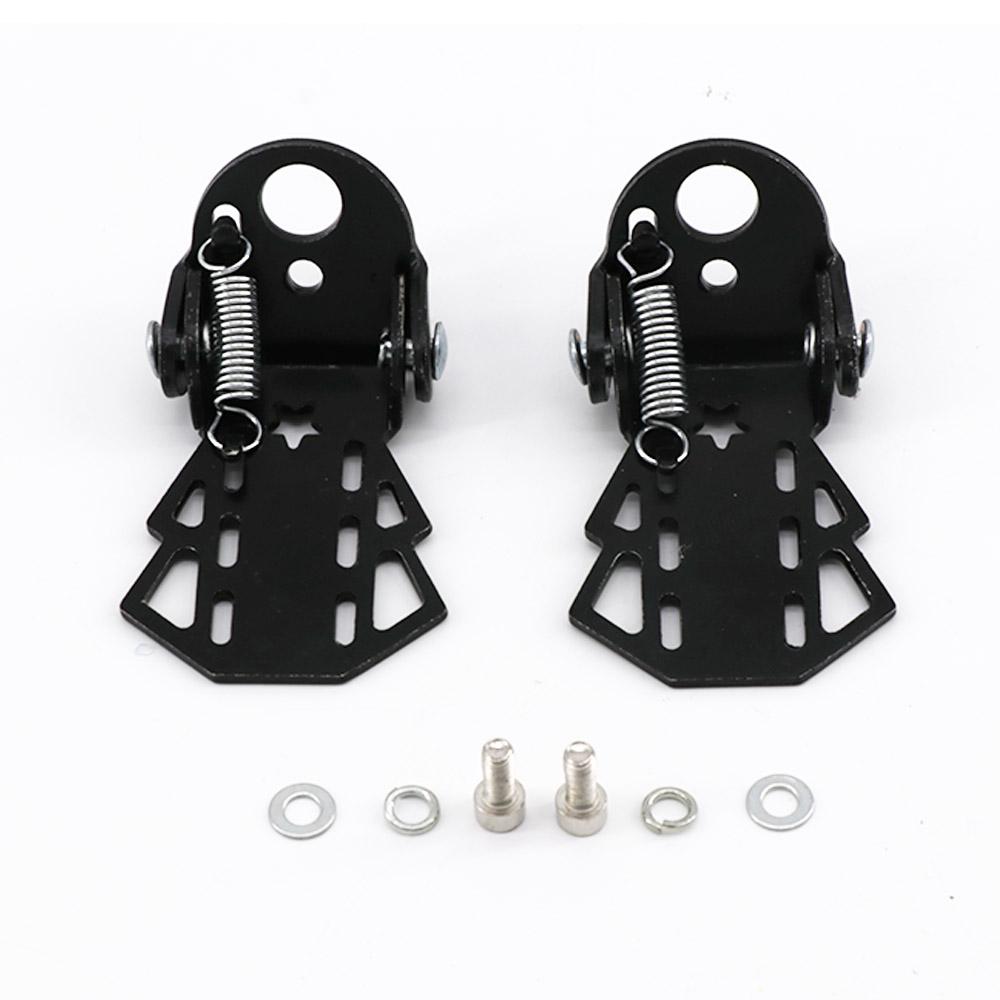 1 Pair Cycling Folding MTB Bike Black Metal Bicycle Foot Pegs Rear Seat Bike Pedals Footrests