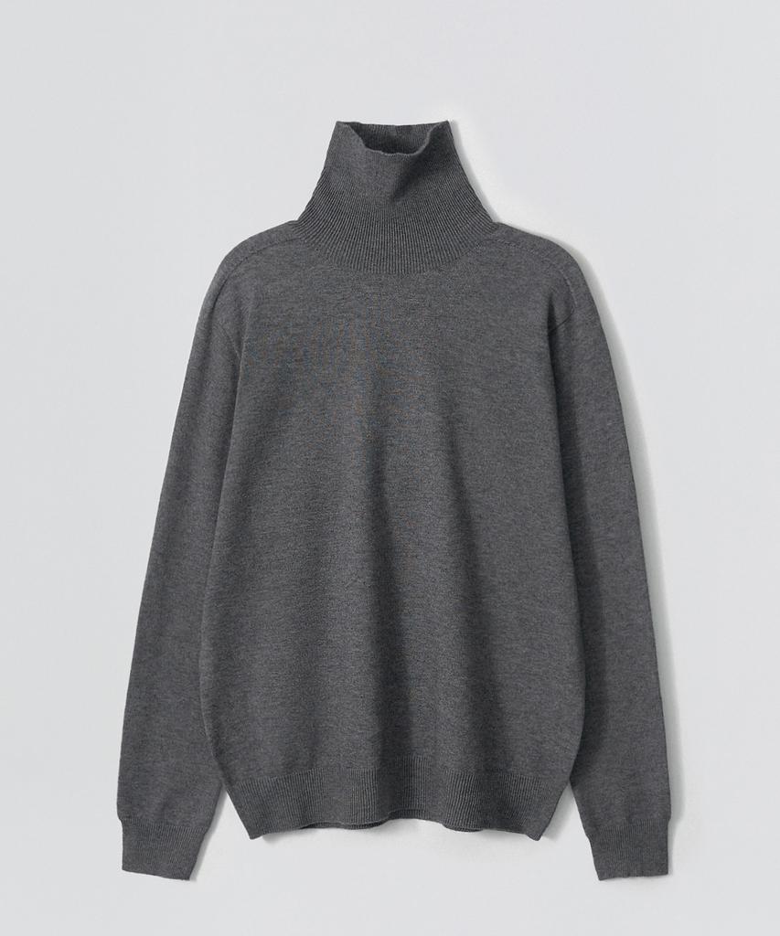 EZIO WOMEN W Seamless Turtle Knit_Charcoal