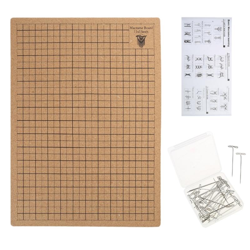 Crafting Grid Board with Instruction Lightweight Project Pad for String Projects Reusable and Handy Braiding Board