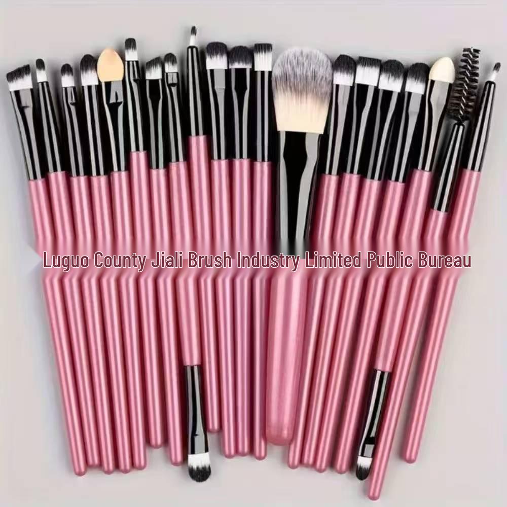 20-Piece Eye Makeup Brush Set - Includes Eyeshadow & Blush Brushes - Complete Beauty Tools Collection