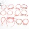 Women's Hair Tie 12-piece Set (Pink Rack) Pointed Elastic