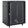 Network Cabinet with Storage Black 60 X 60 X 80 Cm Steel