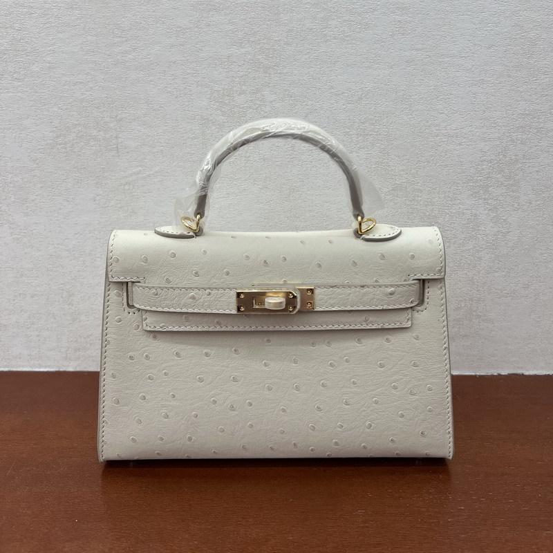 2026 Новая женская кожаная сумка первый слой рисунок страуса коровья кожа первое и второе поколение портативная на одно плечо через плечо женская сумка