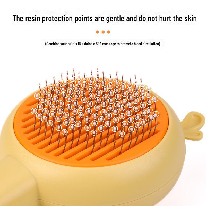 Dual-Function Pet Grooming Comb: Detangling & Massage Brush for Cats