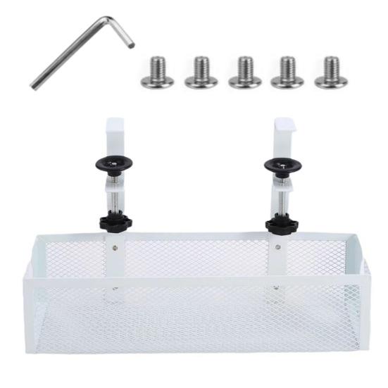 Rack Large Side Opening No Drill Hollow Cable Management Tray Desk Cable