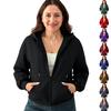 Women's Off Shoulder Zipper Hoodie Sweatshirt  Fashion Clothing Casual Jacket
