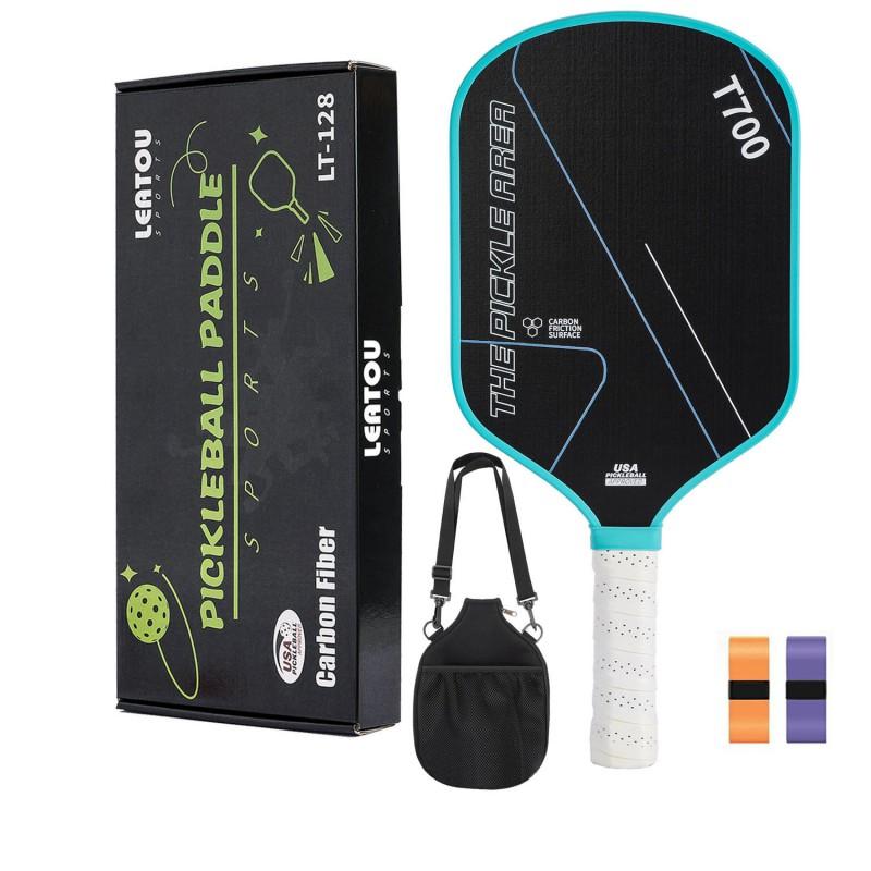 Carbon Fiber Pickleball Paddle With Textured Grip Case Set Competitive Play Lightweight Tournament Ready