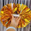 Yousheng Double-headed Metallic Pom Poms Cheerleading Flower Ball with Handle Team Sports Spirit Party Kids Adults Cheer Pompoms